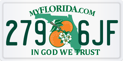FL license plate 2796JF