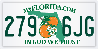 FL license plate 2796JG