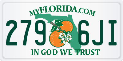 FL license plate 2796JI