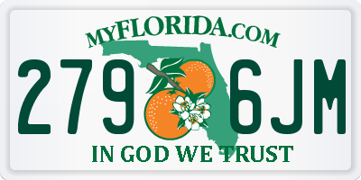 FL license plate 2796JM