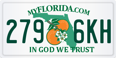 FL license plate 2796KH