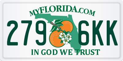 FL license plate 2796KK
