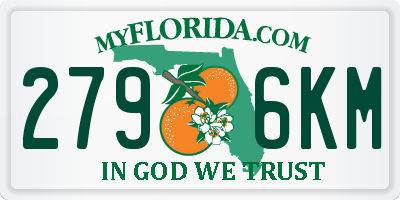 FL license plate 2796KM