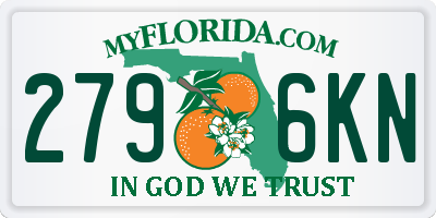 FL license plate 2796KN