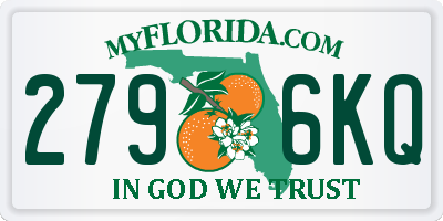 FL license plate 2796KQ