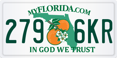 FL license plate 2796KR
