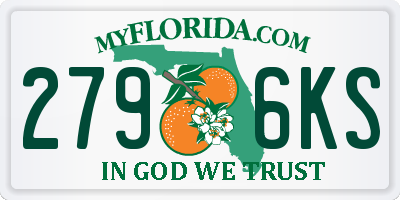 FL license plate 2796KS