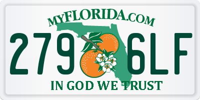 FL license plate 2796LF