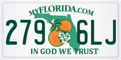 FL license plate 2796LJ