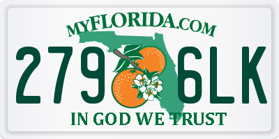 FL license plate 2796LK