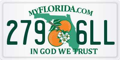 FL license plate 2796LL