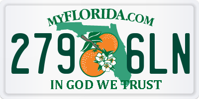 FL license plate 2796LN