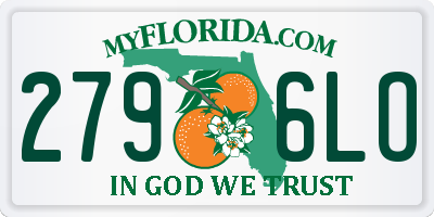 FL license plate 2796LO