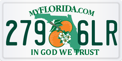 FL license plate 2796LR