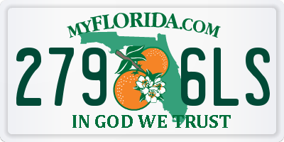 FL license plate 2796LS