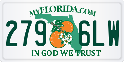 FL license plate 2796LW