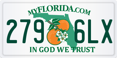 FL license plate 2796LX