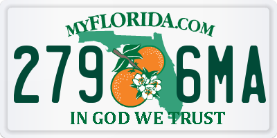 FL license plate 2796MA