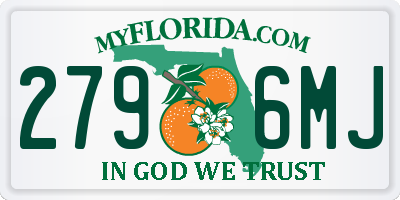 FL license plate 2796MJ