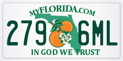 FL license plate 2796ML