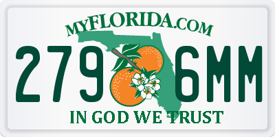 FL license plate 2796MM