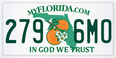 FL license plate 2796MO
