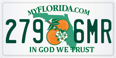 FL license plate 2796MR
