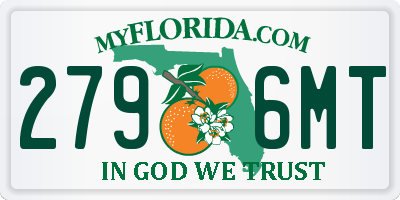 FL license plate 2796MT