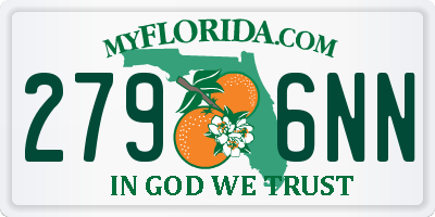 FL license plate 2796NN