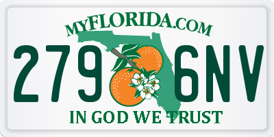 FL license plate 2796NV