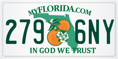 FL license plate 2796NY