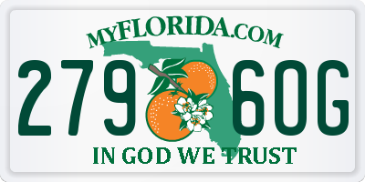 FL license plate 2796OG