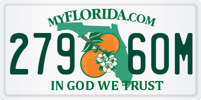 FL license plate 2796OM