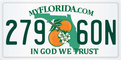 FL license plate 2796ON