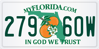 FL license plate 2796OW