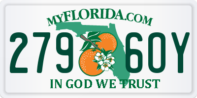 FL license plate 2796OY