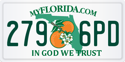 FL license plate 2796PD