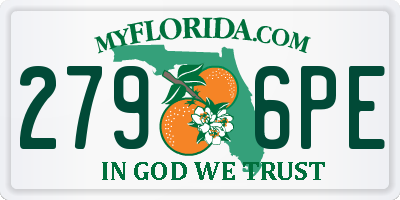 FL license plate 2796PE