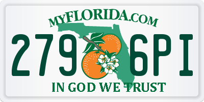 FL license plate 2796PI