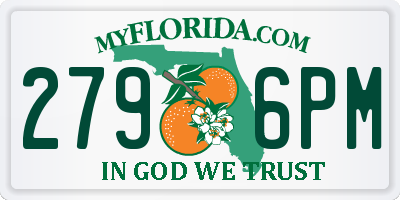 FL license plate 2796PM