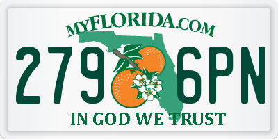 FL license plate 2796PN
