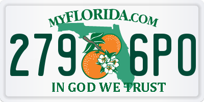 FL license plate 2796PO