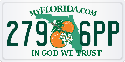 FL license plate 2796PP