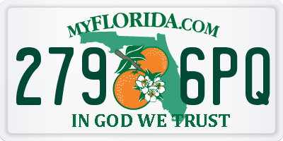 FL license plate 2796PQ