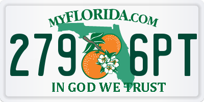FL license plate 2796PT