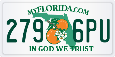 FL license plate 2796PU