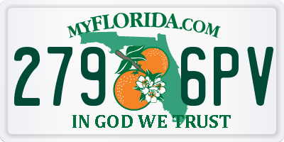 FL license plate 2796PV