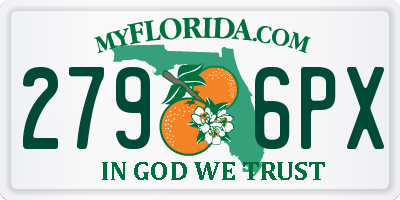 FL license plate 2796PX