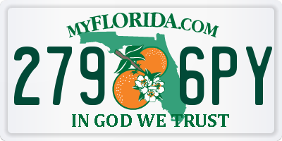 FL license plate 2796PY