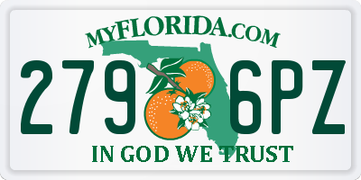 FL license plate 2796PZ
